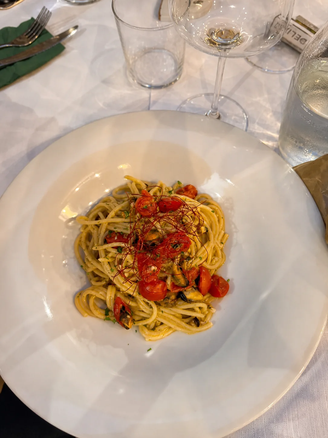Piatto di pasta servito alla Trattoria Gioberti